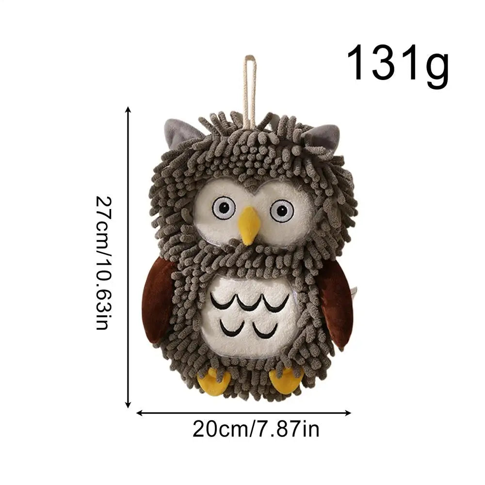 Chenille Towel Owl Design Soft Washcloth Absorbent Chenille Quick Dry Hand Towels For Bathroom For Hotel Home Kids Adults Family Qme Gray China Mainland