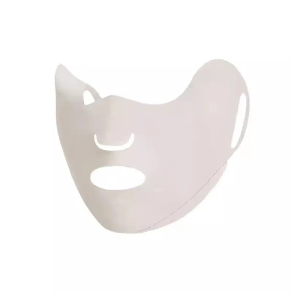 Open Nose Breathable Kids Full Face Mask Mouth Ear-mounted Sport Jaw Qme Beige Half