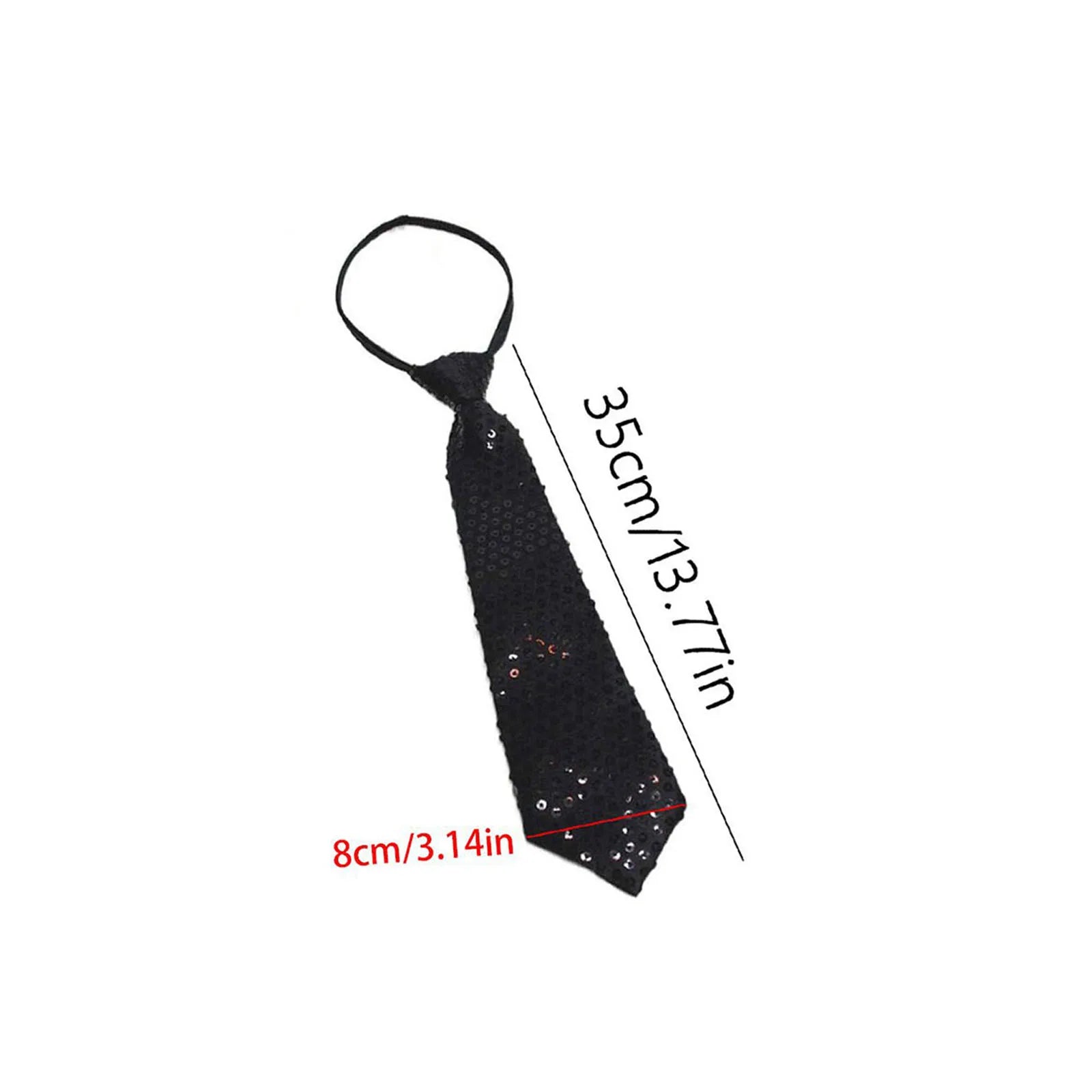 Shiny Sequins Neck Ties Men Women Stage Glitter Performance Prom Paillette Accessories Fashion Party Adjustable Necktie Qme