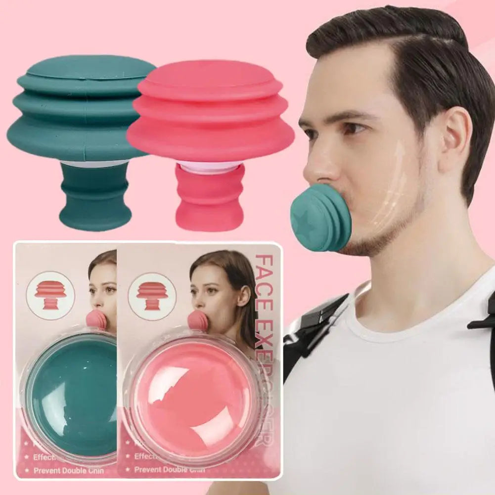 V Shape Pink Jaw Face Neck Toning Exerciser Face Lift Skin Firming Cute Portable Smooth Wrinkle Mouth Exercise Face Trainer Tool Qme