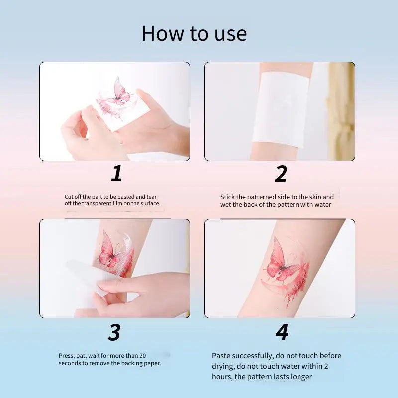 Gothic Dark English Tattoo Sticker Temporary Tattoo, Long-Lasting Waterproof Mysterious Sexy Slogan Fake Tattoo for Women Leg Ch Qme