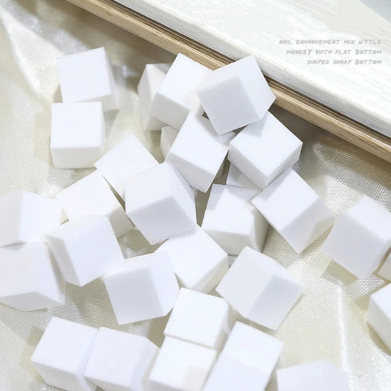 50Pcs Square Nail Art Sponge Set Gradient Nail Brushes Gel Polish Design Nail Sponge Grab Pen Manicure Supplies Qme