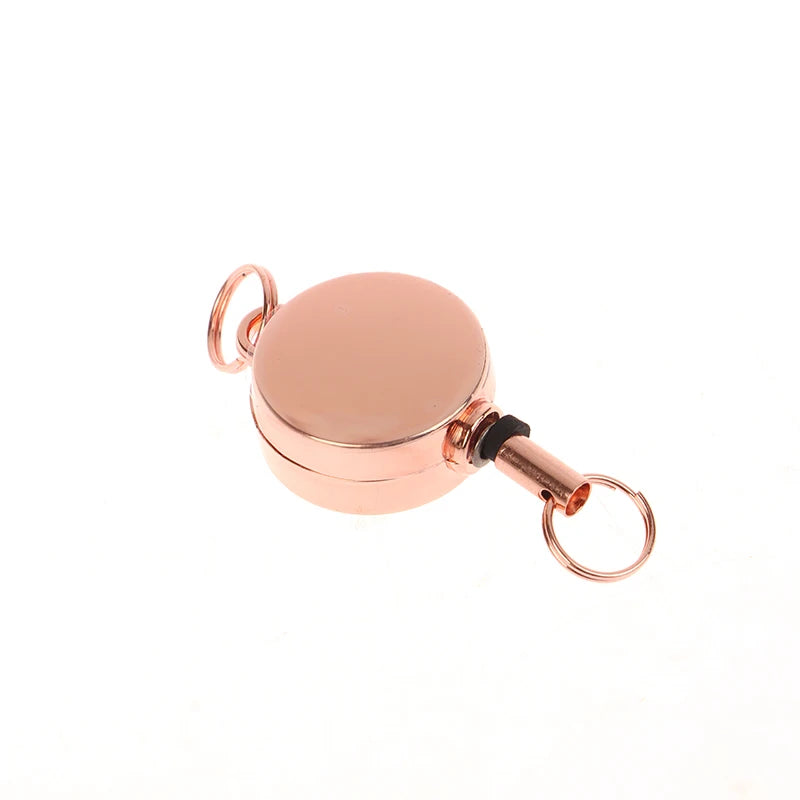 Stainless Steel Wire Rope Key Holder Outdoor Keychain Tools DIY Qme Rose red