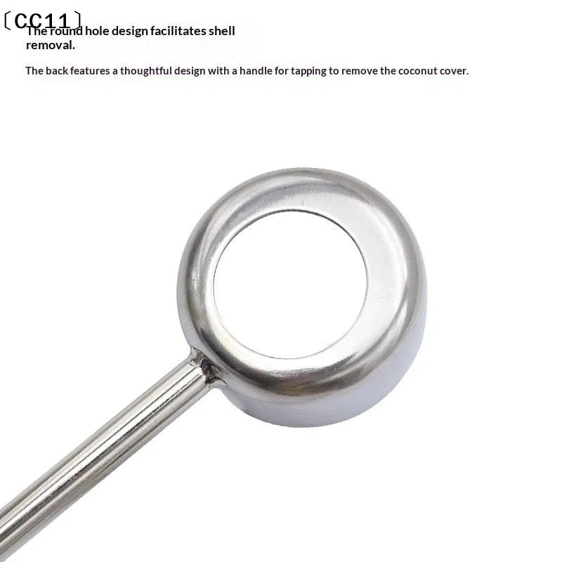 Durable Coconut Opener Tool Stainless Steel Hole Maker Puncher Meat Qme