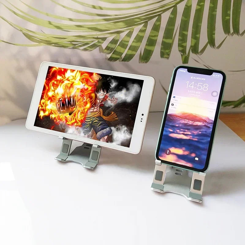 Cell Phone Stand Universal Tablet Desk Holder Adjustable Foldable Aluminum Desktop Stand for IPhone 12 11 Pro Max IPad Qme