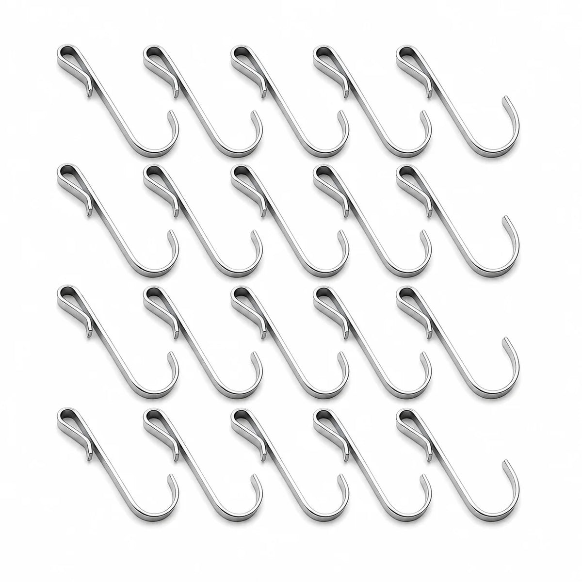 Household Multi-purpose J Shaped Metal Clip Hooks 5/10/20Pcs Anti-rust Hanging Hooks For Wire Racks Sink Grate Organizing Qme 20 PCS