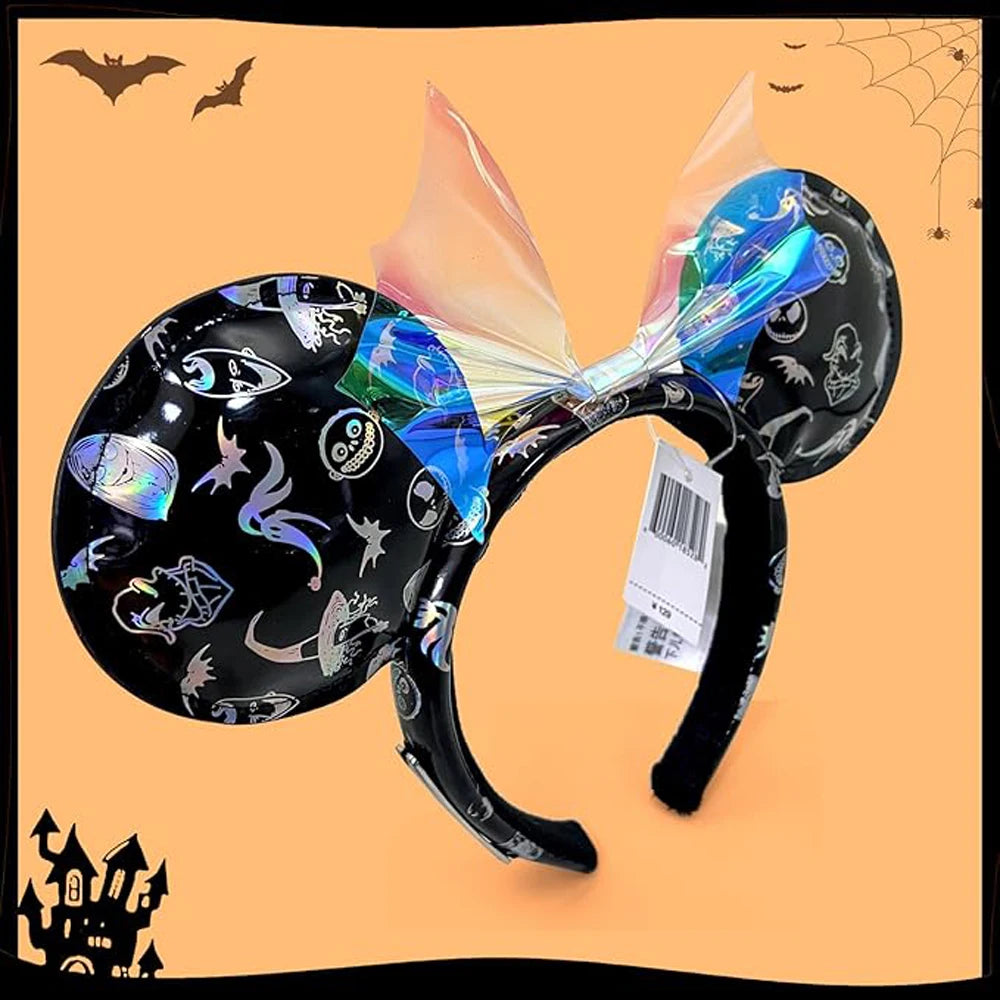 Mickey Mouse Ears Headbands Shiny Bow Headband Hallowmas Party Decoration Cosplay Hair Accessories Hairband for girl Women Adult Qme