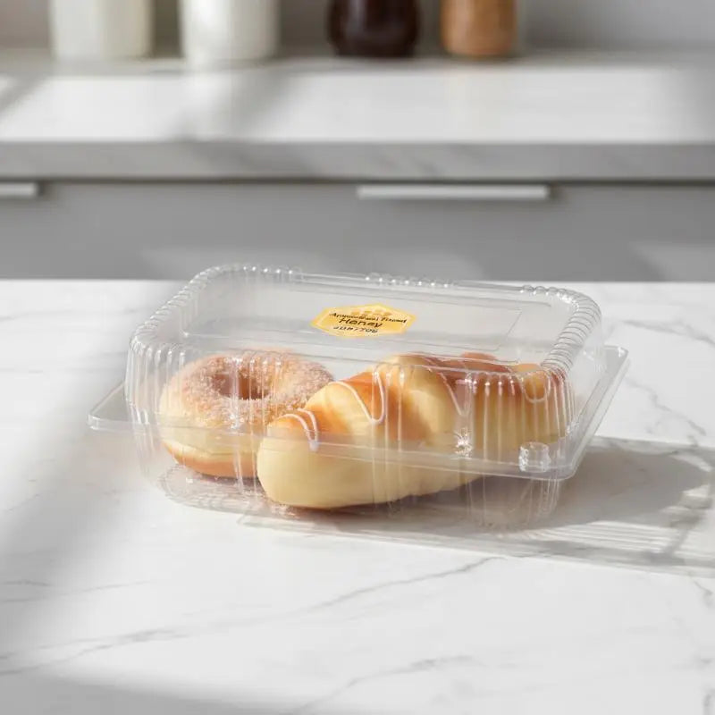 10 50 Multi-purpose Clear Plastic Boxes Disposable Containers Bakery Qme
