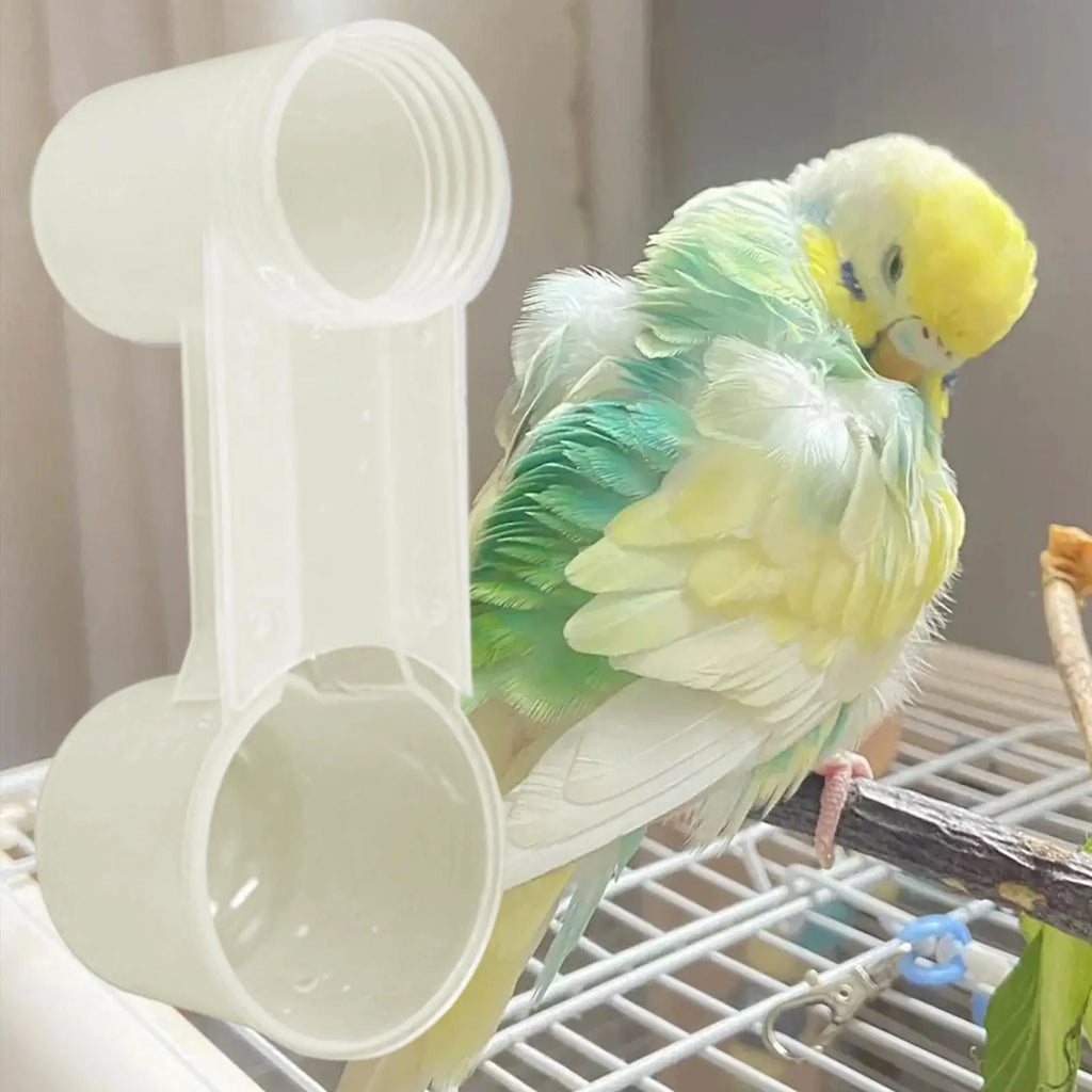 NEW Bird Waterer Drinker Feeder Water Clip For Parrots Double-Port Transparent Supplies Dispenser For Chicken Finches Parakeet Qme