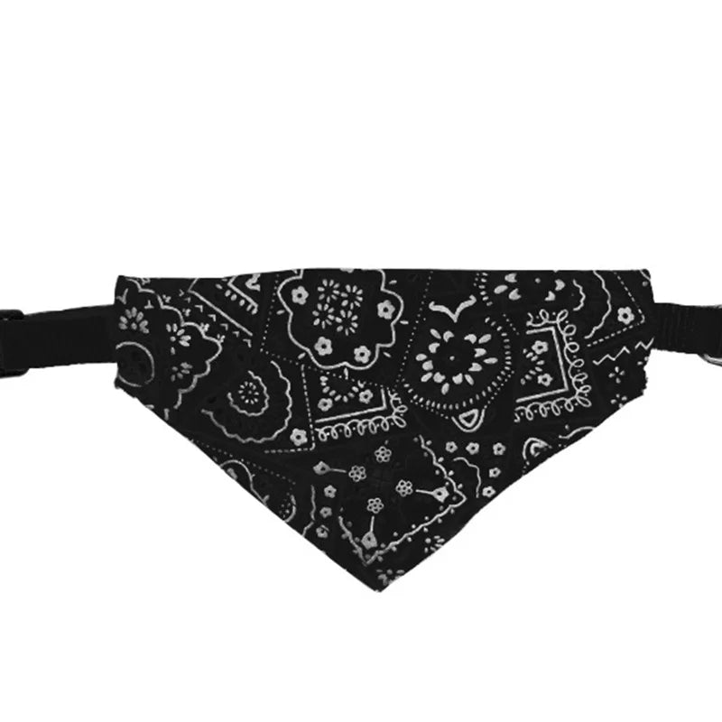 B Adjustable Triangular Bandage For Pet Dog Cat Washable Scarf Bandana Collar Bibs Cat Neck Decor Birthday Party Dress Up Qme Black 1.0cm