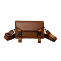 Trendy Crossbody Bag Flap Phone Purse Lock Closure Messenger High-end Qme Chocolate
