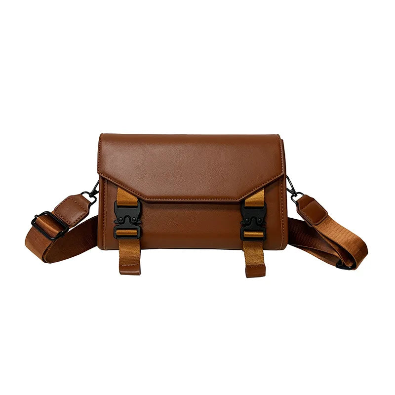 Trendy Crossbody Bag Flap Phone Purse Lock Closure Messenger High-end Qme Chocolate