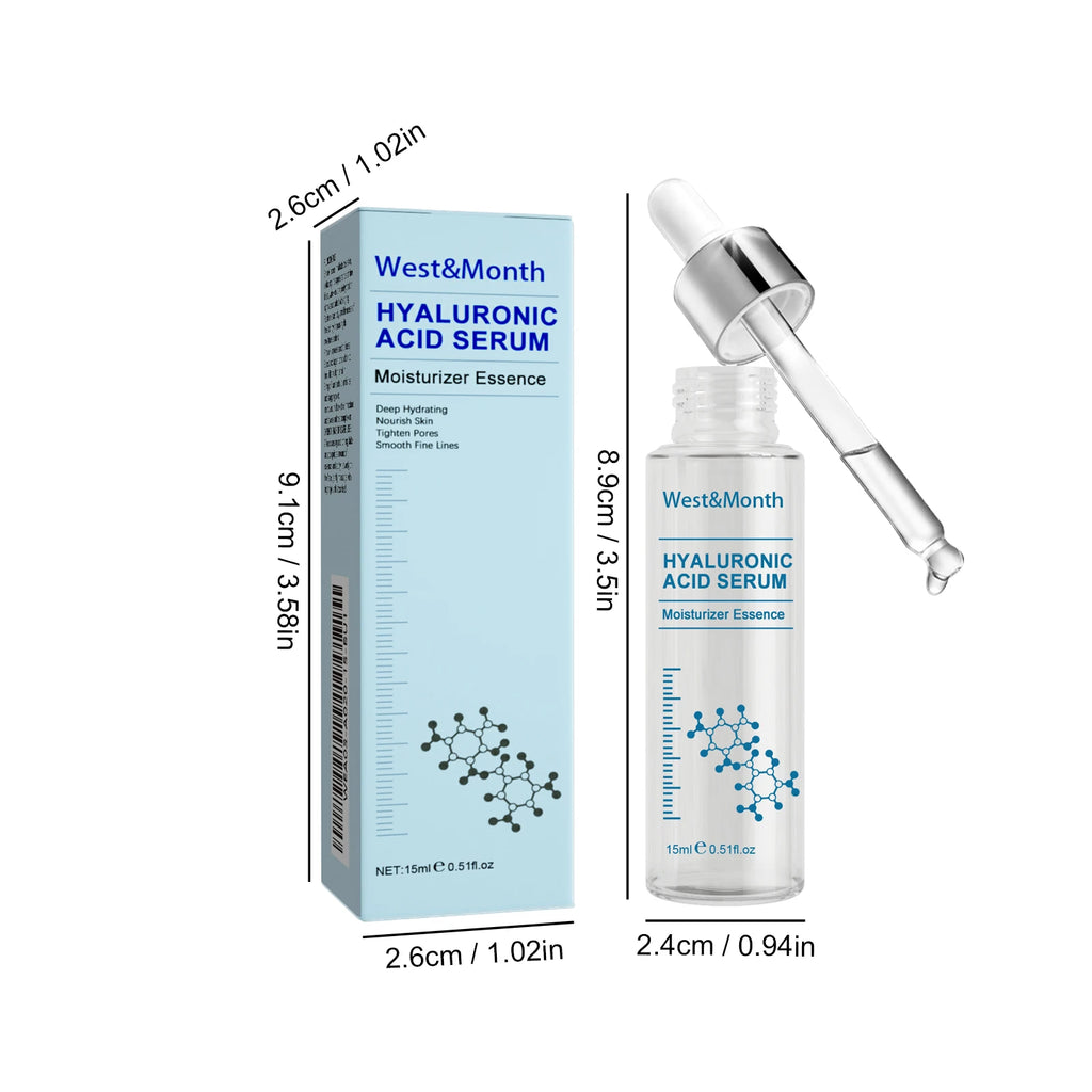 Hyaluronic Acid Facial Serum Fade Fine Line Wrinkle Shrink Pores Tightening Nourishing Deep Moisturizing Facial Skin Essence Qme