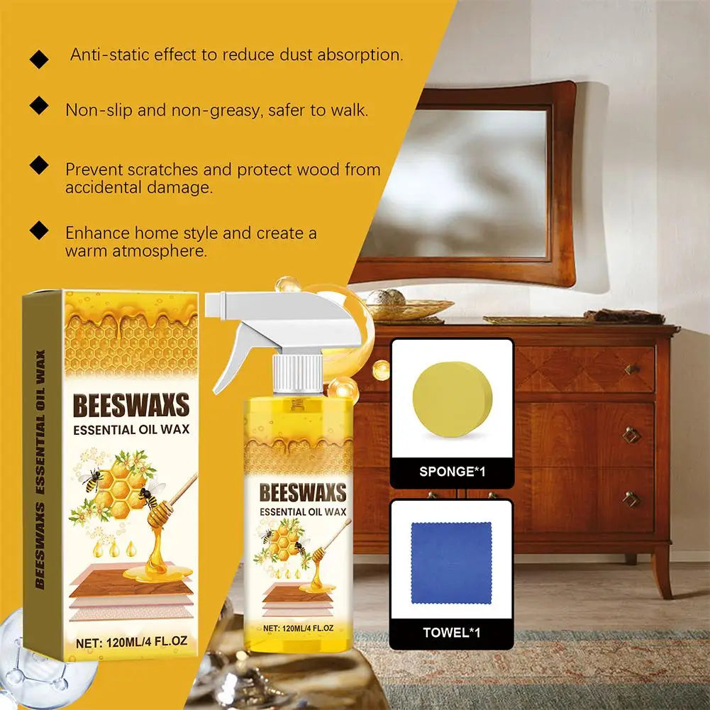 Beeswax Essential Oil Wax Wood Furniture Floor Restores Shine Care Qme