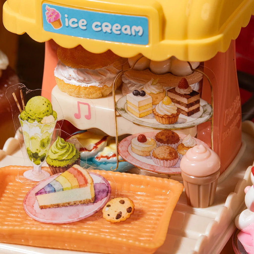 Dessert & Food Themed Sticker Book, Aesthetic Multi-Material DIY Supplies for Junk Journal Decor and Gift Wrapping Qme