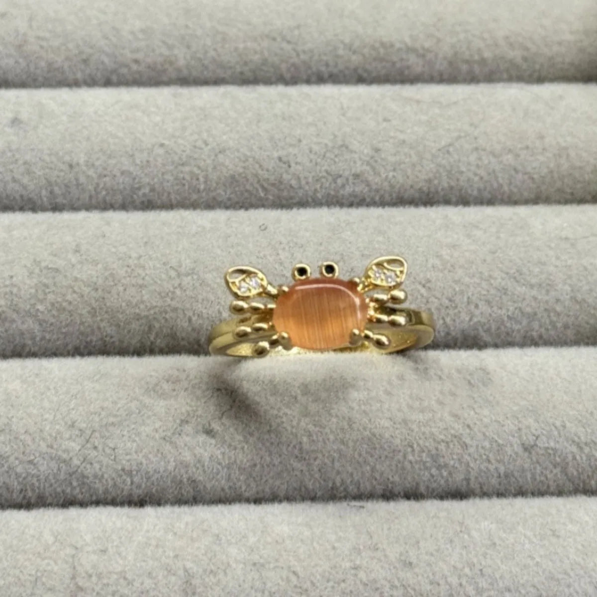 1pcs Exquisite Mini Cute Crab Charm Originality Personalized Ring Women's Simplicity Party Holiday Gift Jewelry Accessories Gift Qme