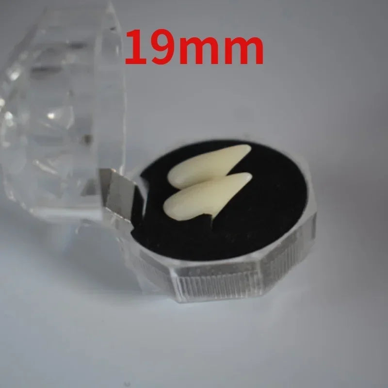 Halloween Fake Teeth Cosplay Vampire Fangs Retractable Teeth Dress Costume Tooth Gift Party Decoration Vampire Dracula Teeth Qme styleA-19MM