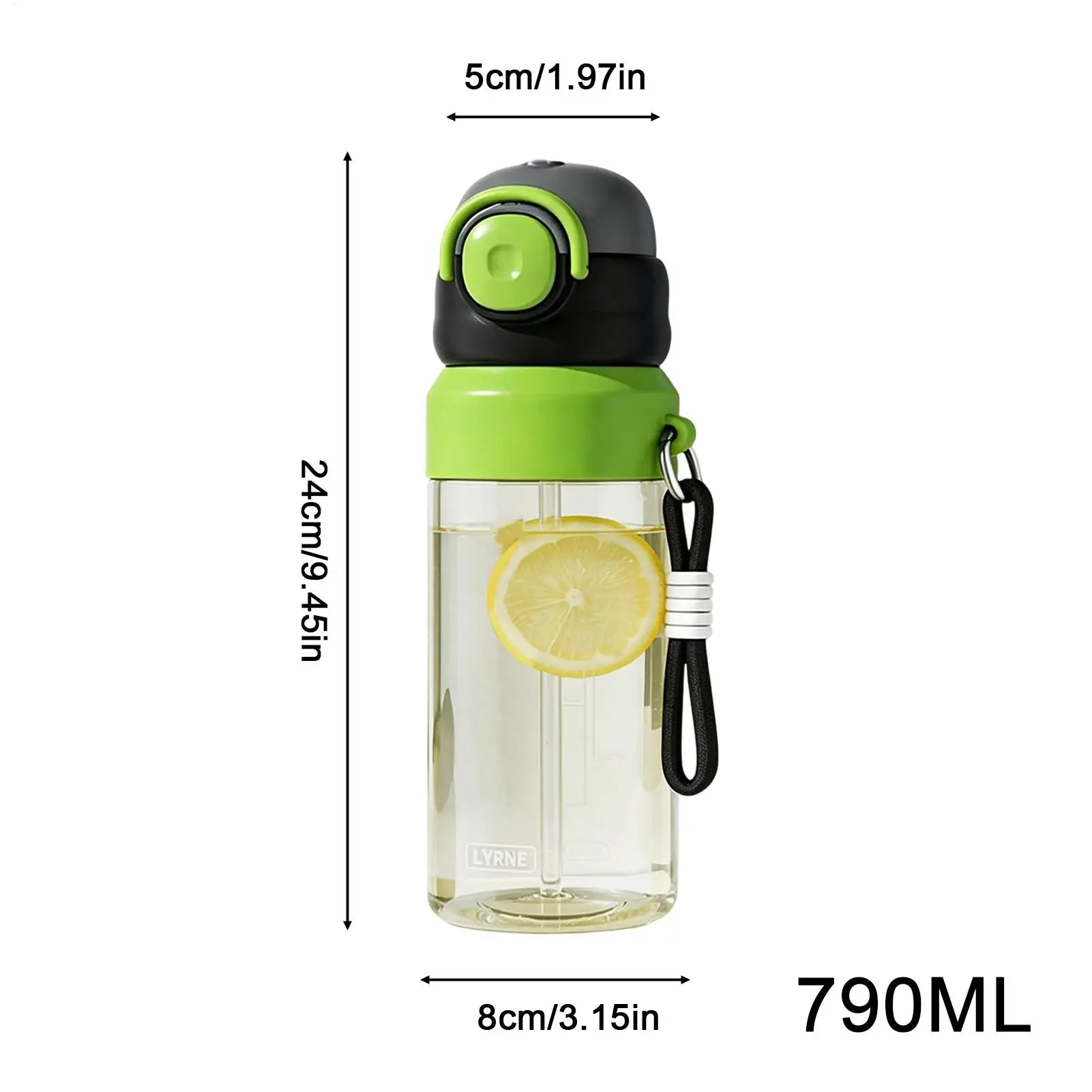 Sport Bottle Straw Spout Leak-Proof Drop-Resistant Drinkware Outdoor Bottle With Water Misting For Teens Students Men Fitness Qme