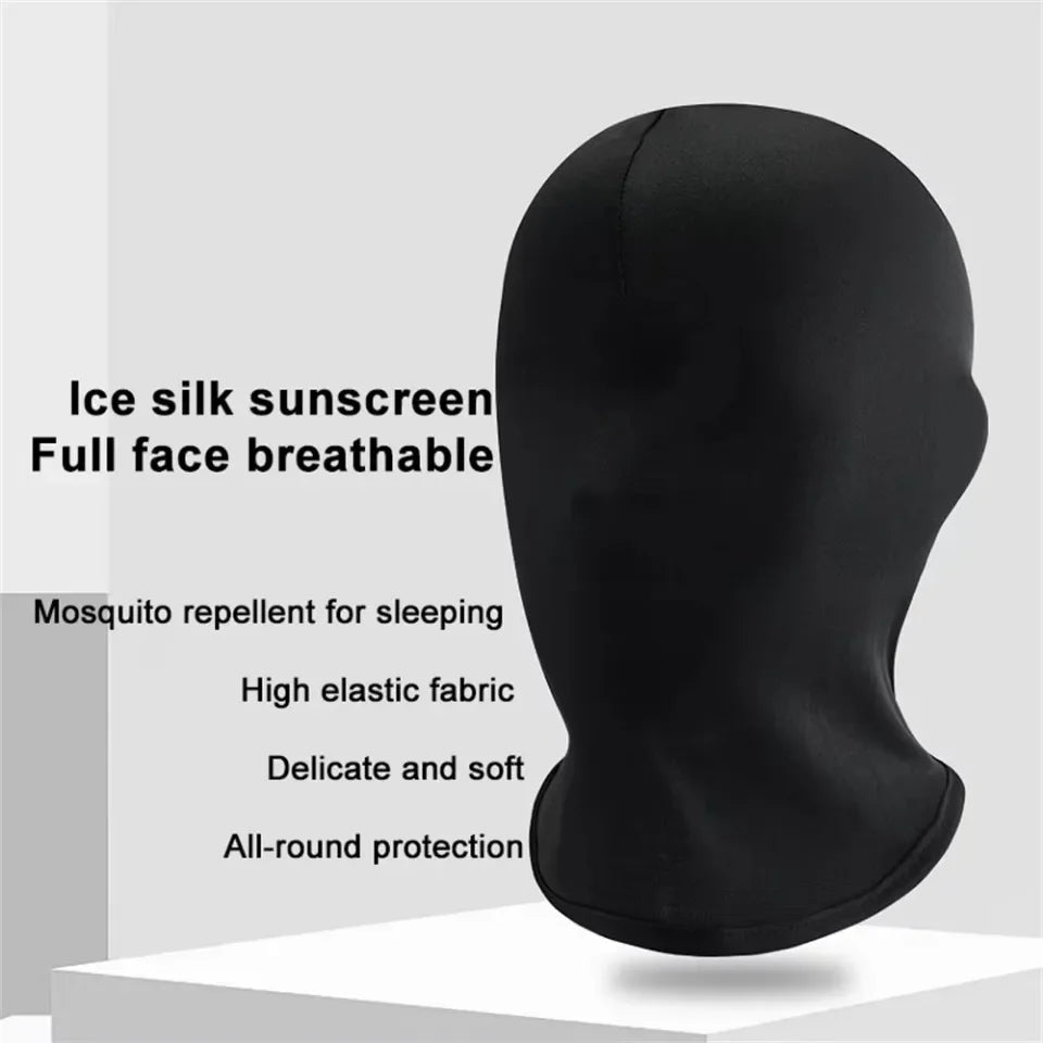 Cosplay Black No Hole Spandex Head Cover Hat Women Men Simulate CS Qme