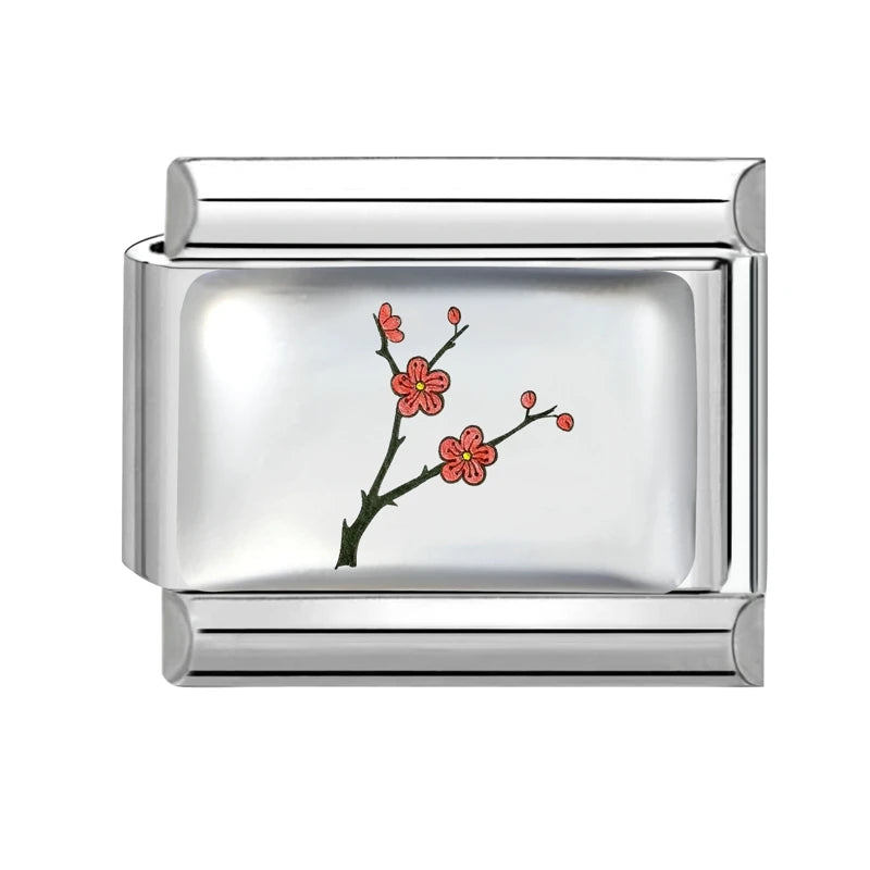 Design Colorful Earth Sun Sunflowers Stainless Steel Link Fit Italian