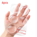 Transparent Round Door Stopper Pads Clear Silicone Wall Protector Self Adhesive Handle Bumper Cushion Pads Home Guard Wall Decor Qme Round 40mm 2pcs