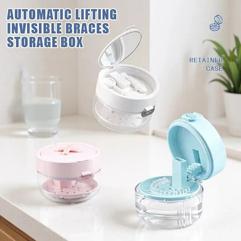 Reliable Denture Bath Box Multi-layer Leakproof Lid Peace Mind Qme