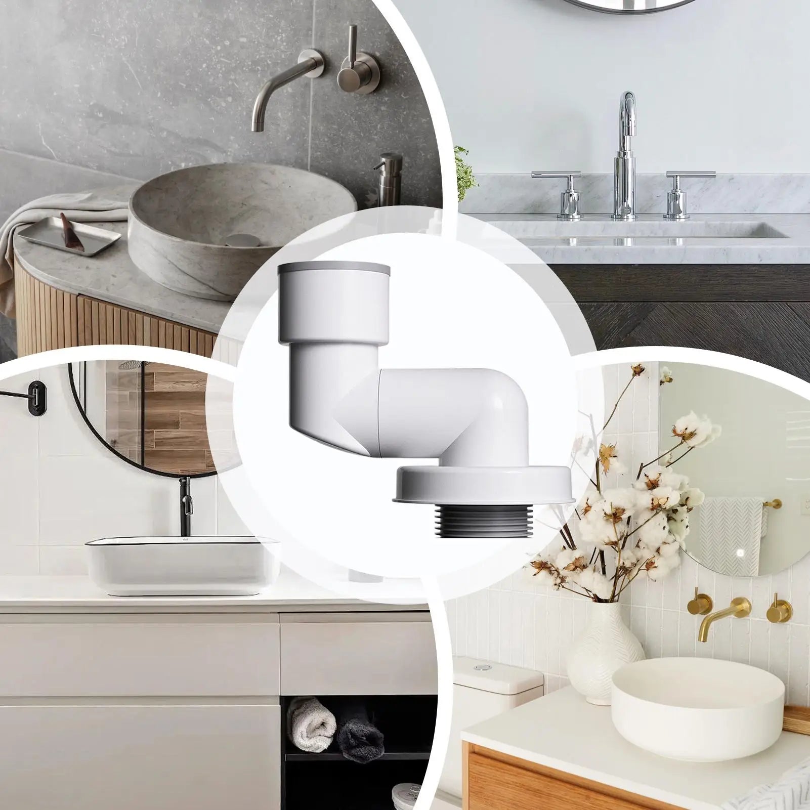 Wall Drain Pipe Odor Preventer Bathroom Kitchen Backflow Sink Plug Qme