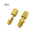 2PCS Vacuum Pump Brass Adapter R410a Adapter 5/16 SAE F Quick Couplers To 1/4 SAE For Air Conditioning Adapter Quick Coupling Qme 2pcs
