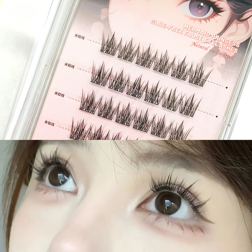 BQI Glue-free False Eyelashes Fishtail Princess Lazy Natural Qme