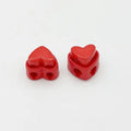 5pcs Colorful Garment Stoppers Heart-Shaped Plastic Cord Locks Double Hole Spring Toggle Anti-slip Stoppers Garment Accessories Qme A5