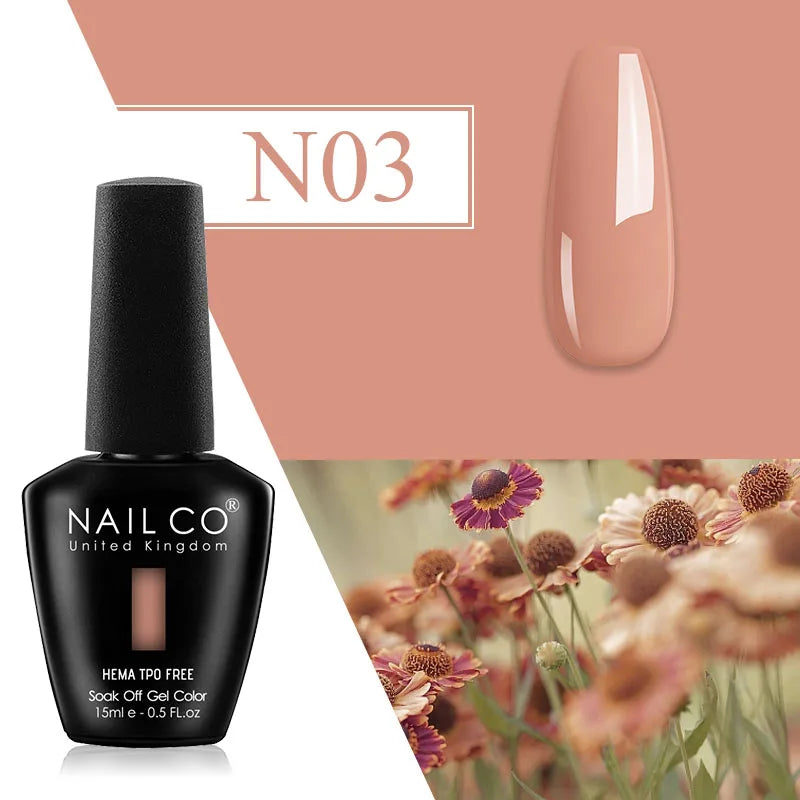 NAILCO Plum Gel Nail Polish Matte Coat Autumn Winter Semi Permanent