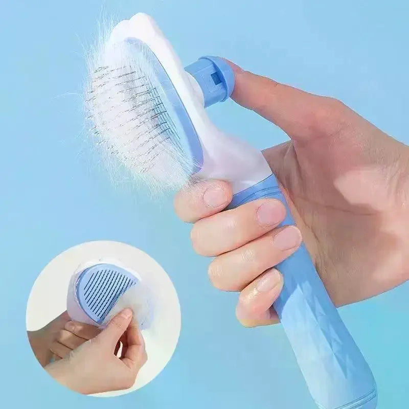 Pet Dog Brush Cat Comb Self Cleaning Pet Hair Remover Brush For Dogs Cats Grooming Tools Pet's Dematting Comb Dogs Accessories Qme