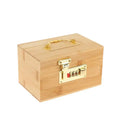 Decorative Secure Lock Home Storage Gadget Safe Anti-theft Wooden Qme Wood color