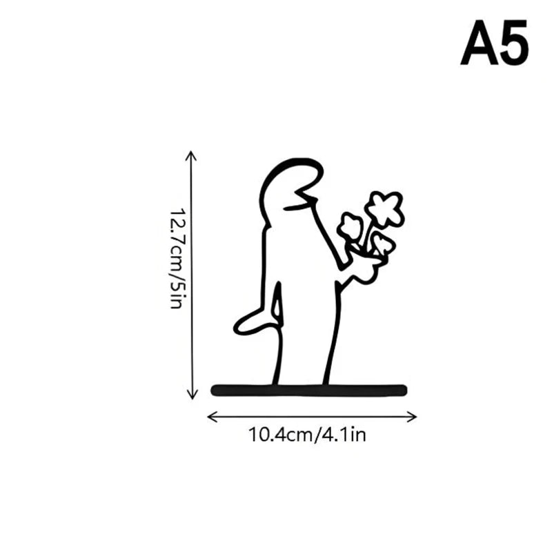Cartoon Character Power Switch Decal Line Drawing Design Wall Decor Qme A5