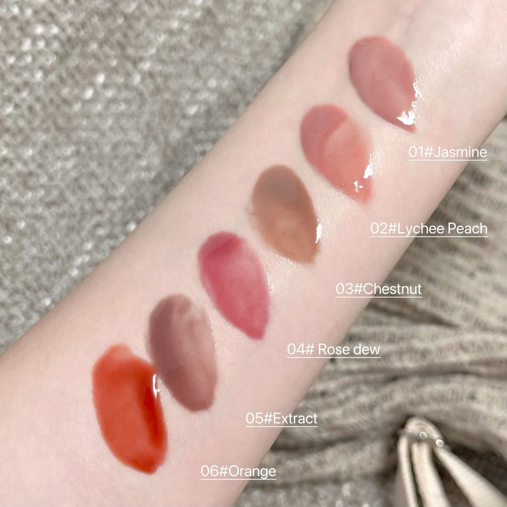 SHAQINUO Lip Gloss Moisturizing Mirror Long-lasting Lipstick Qme