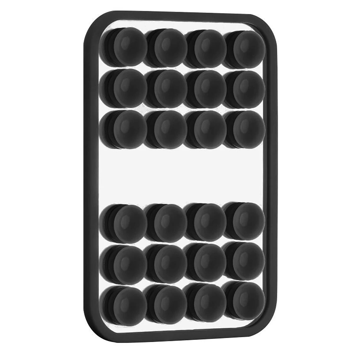 Upgraded Version 24 Suction Cups Mirror Silicone Cup Phone Holder Qme black