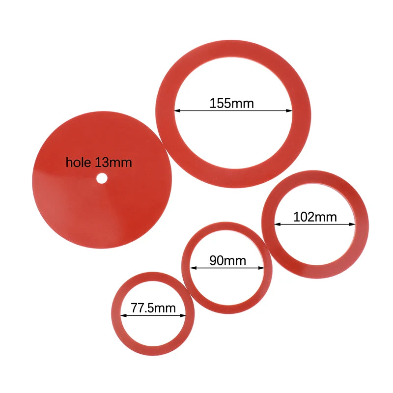 3/3.5/4/6 Inch Silicone Gaskets High Temperature Casting Gasket For Casting Machine DIY Accessory Qme