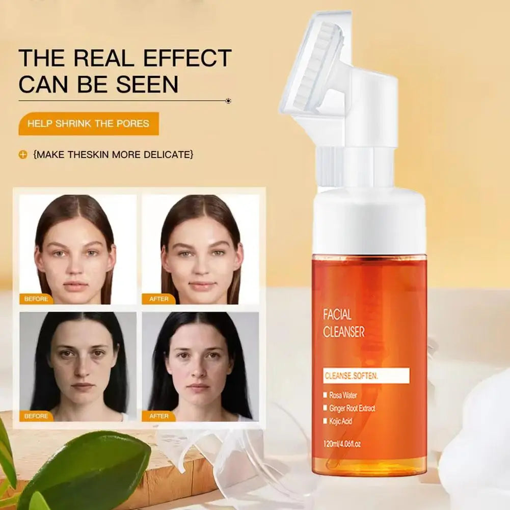 Turmeric Cleansing Mousse Anti Pimple Improves Dark Spot Oil Control Blackhead Remover Brighten Deep Hydrating Face Cleanser Qme