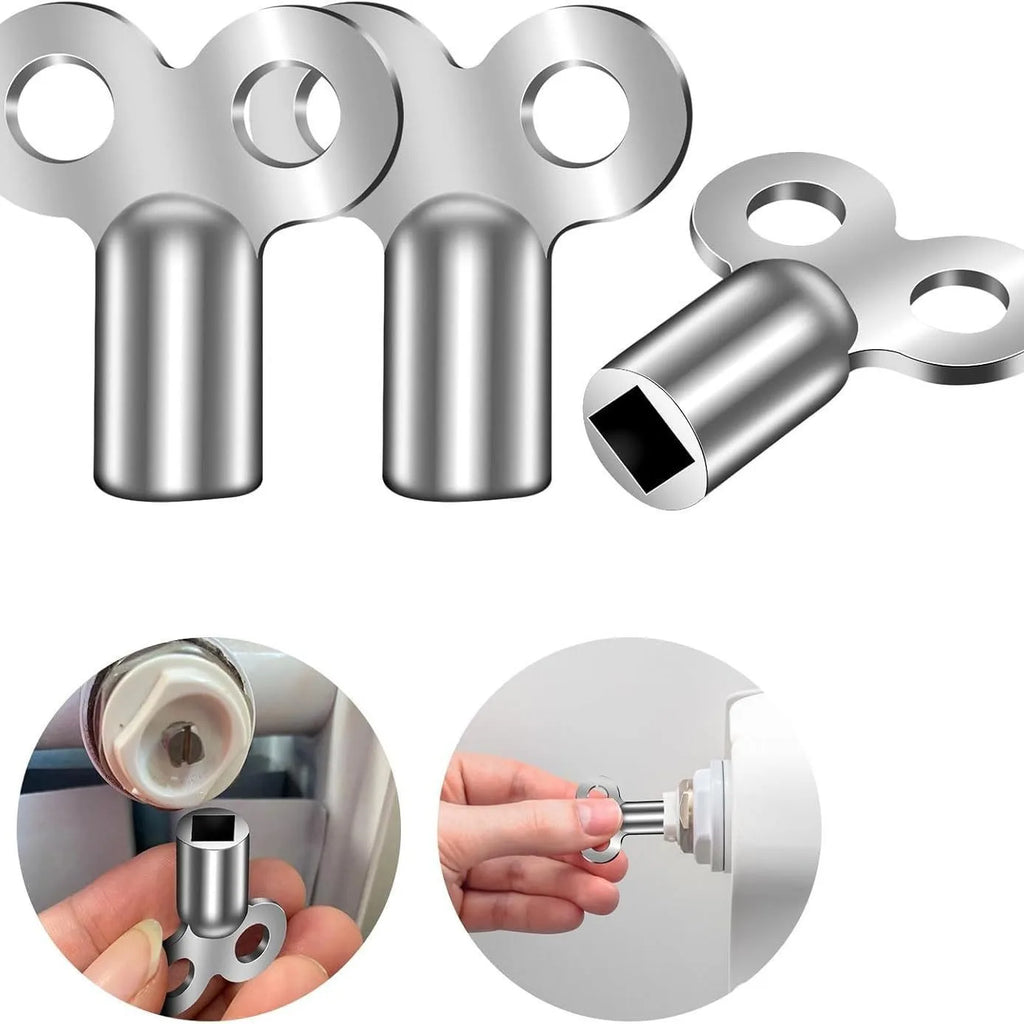 Zinc Alloy Radiator Exhaust Valve Key 5 Square Socket Accessory Qme