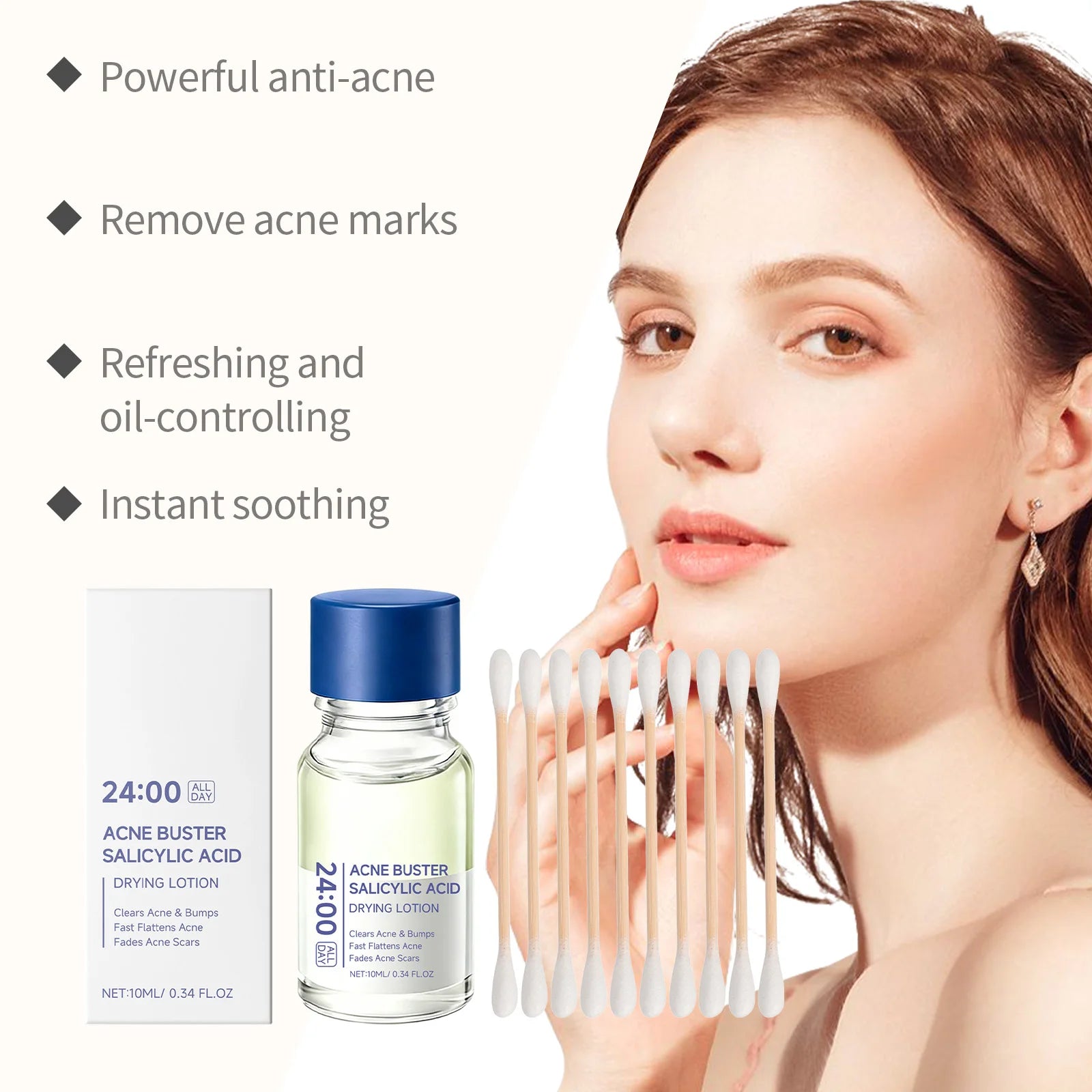 Salicylic Acid Acne Buster Remover Blackhead Oil Control Tenderizing Delicate Pores Pimple Spot Remover Facial Skin Care Essence Qme