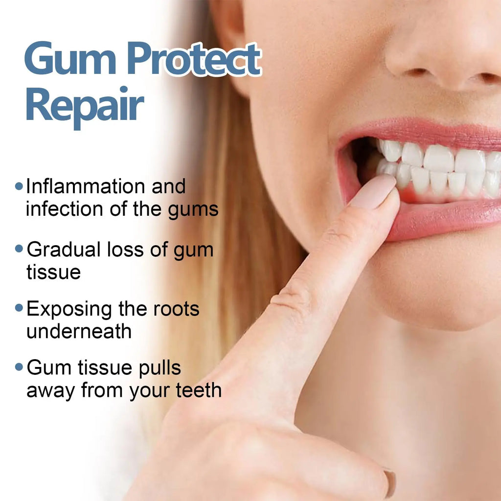 Fast Gum Repair Drops 7 Days Relieve Bleeding Sensitive Gums Soothe Inflammation Repair Gum Line Whiten Teeth Natural Oral Care Qme