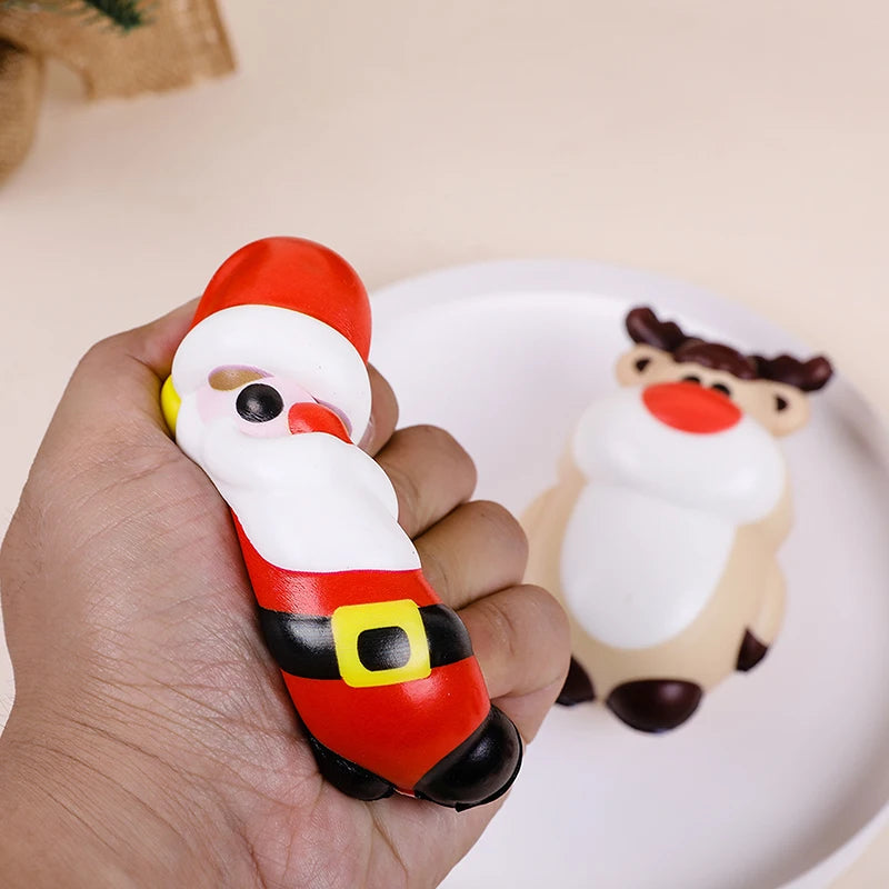 Christmas Tree Santa Claus Elk Snowman Squeezy Toy Cute Cartoon Slow Qme