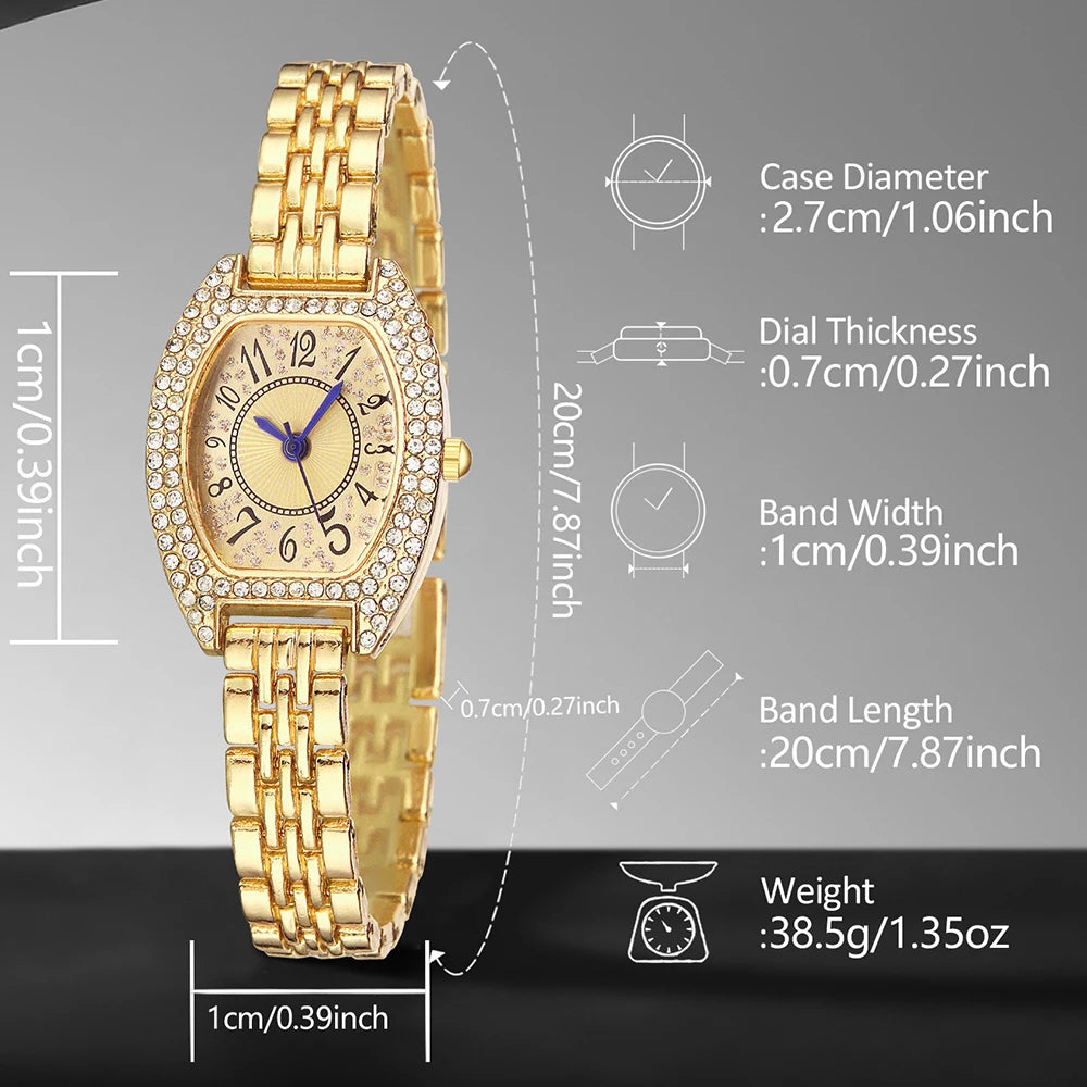 1PCS Women's Luxury Trendy Digital Scale Quartz Watch Suitable for Daily Clothing Matching as a Gift for Friends and Mothers Qme