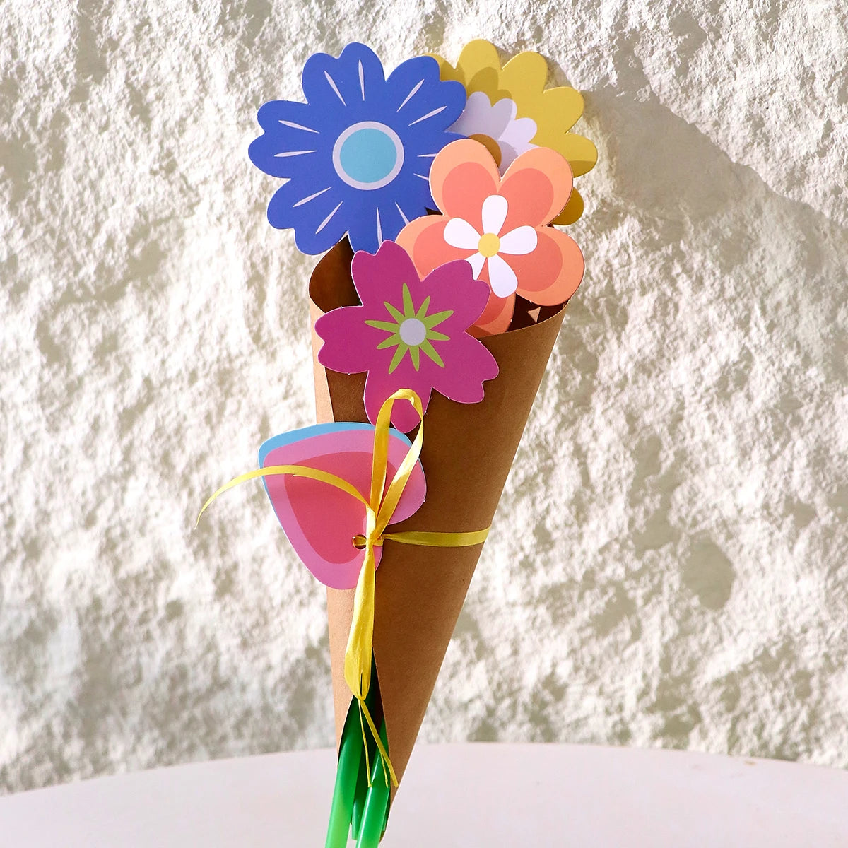 6-Piece DIY Greeting Card Bouquet Set, Featuring Various Bouquet Designs, Suitable for Mother's Day, Weddings, Birthday Celebrations, Thank You Cards, and Sunflower Greeting Card Gifts. Qme