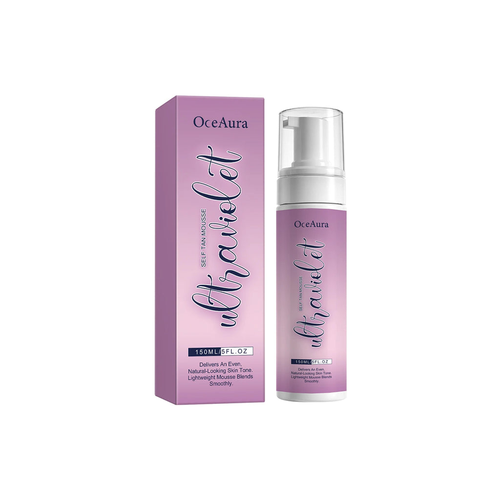 Self Tan Mousse Sunless Tanning Foam Natural Bronzing Sunless Tanner for Body Instant Glow Moisturizing Foam Help Darken Glowing Qme 150ml Boxed