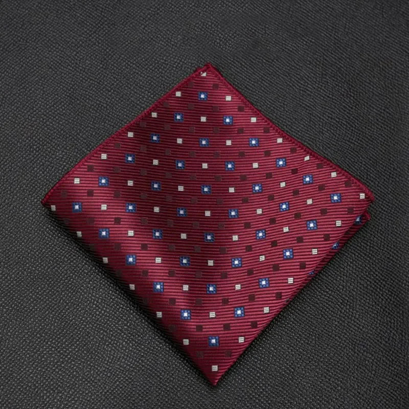 Men Pocket Square Suits Hanky for Men Plaid Handkerchiefs Casual Suit Square Handkerchief Towels for Party Classic Suit Napkin Qme A23