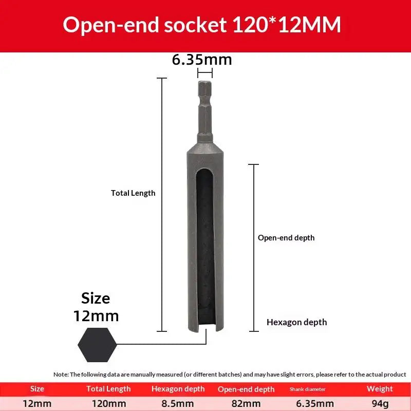 8- Extended Opening Sleeve Electric Screwdriver Socket Head Hexagon Qme 12x120