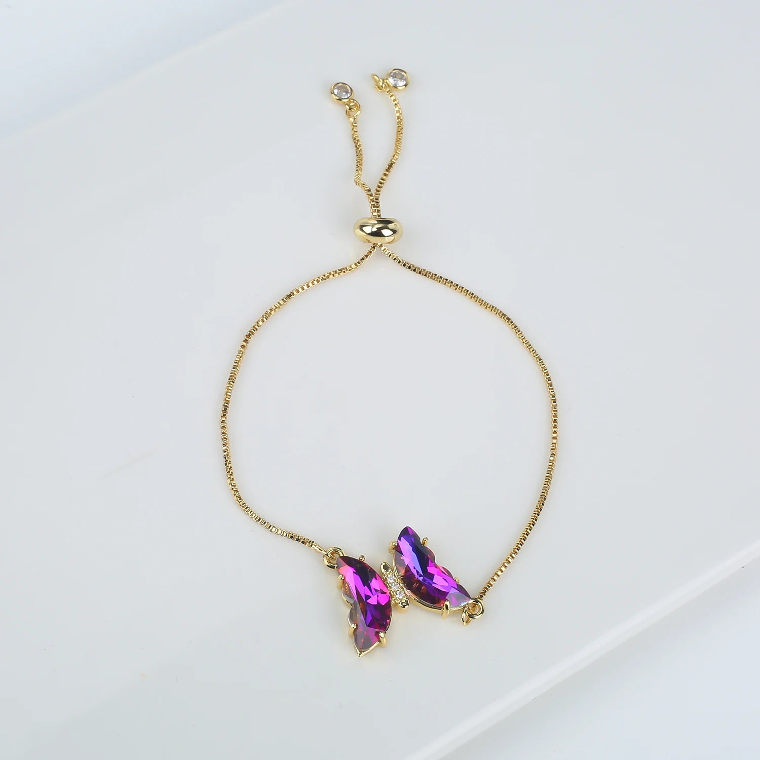 New Trend Fashion Crystal Zirconia Butterfly Charm Bracelet Temperament for Women Light Luxury Party Jewelry Gift Daily Wear Qme Bracelet 5 23cm