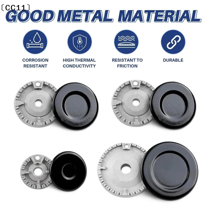 Durable Gas Stove Burner Caps Uniform Flame Even Holes Perfect Home Qme
