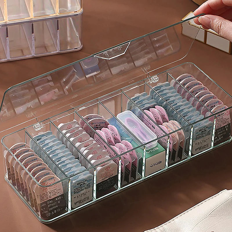 Data Line Storage Container Desk Stationery Transparent Dustproof Qme